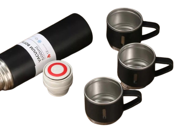 Combo Térmico Premium (Termo 500 ml + 3 Tazas)