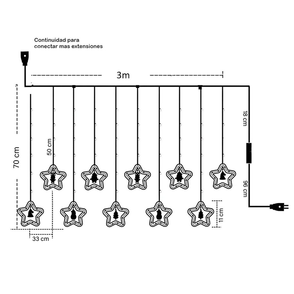 Cortina Intercalada Navidad