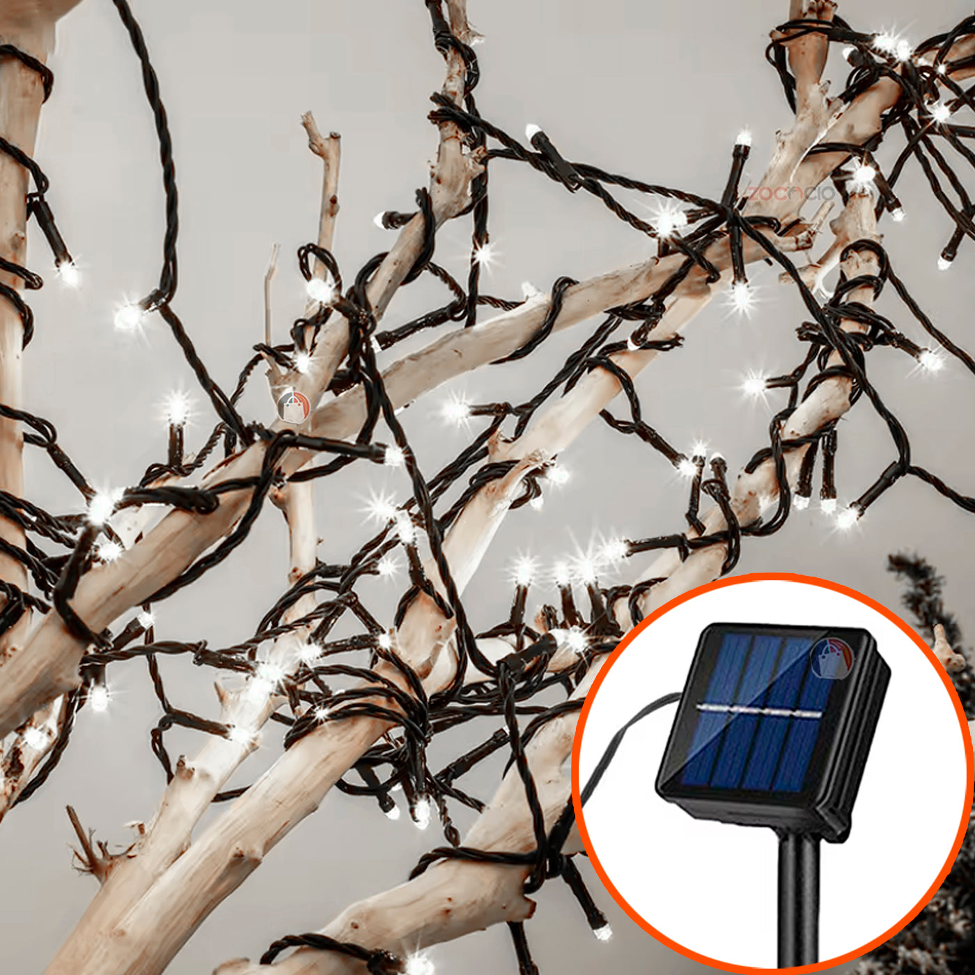 Luces Navidad  Energía Solar Prem 100Led